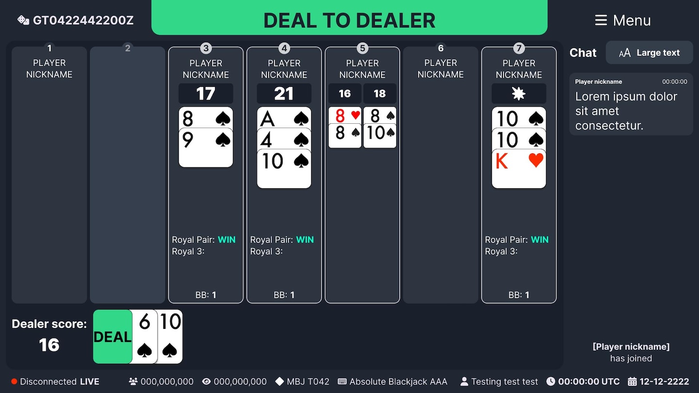 DealerUI-Blackjack-Deal